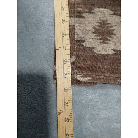 Ralph Lauren Jeans Co Womens 14 Brown Denim Slim Straight Aztec Southwest - Picture 5 of 8